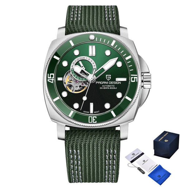 Мужские часы Pagani Design PD-1736 Silver-Green фото 1