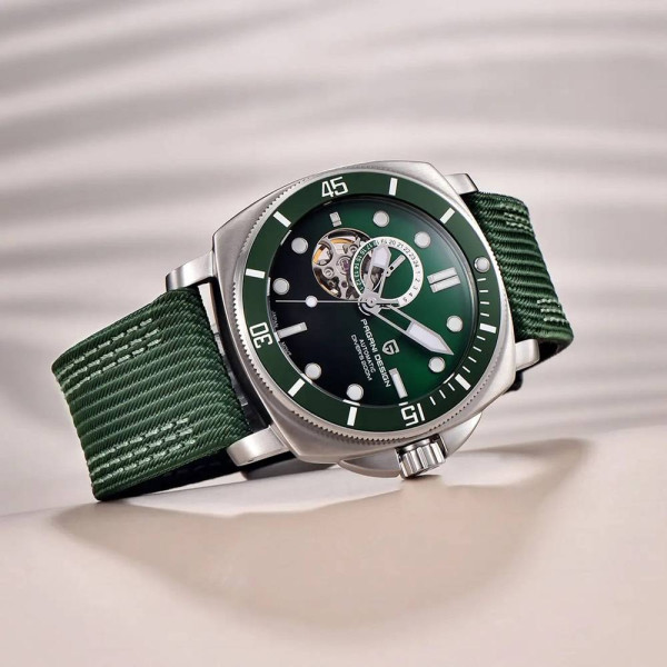 Мужские часы Pagani Design PD-1736 Silver-Green фото 5