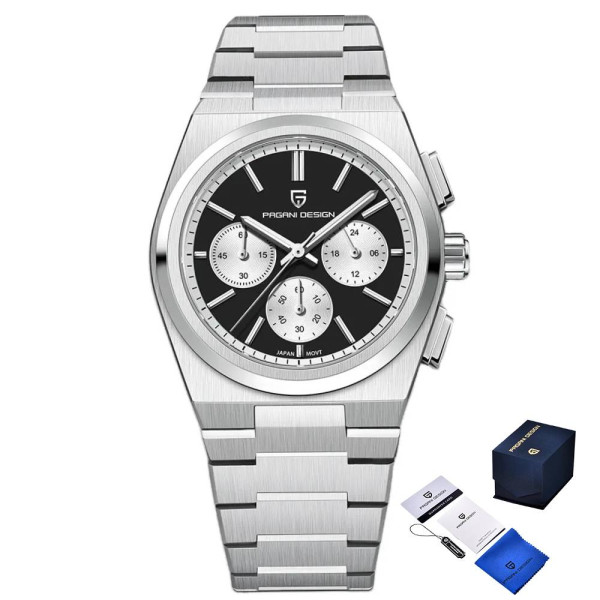 Мужские часы Pagani Design PD-1761 Silver-Black фото 1