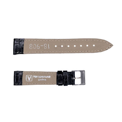 Ремешок кожанный 3 908 18х16 чорний