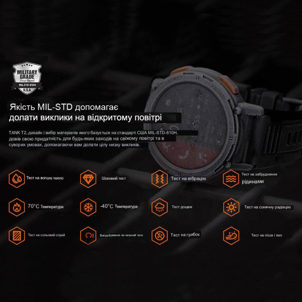 Спортивные Умные Часы Kospet Tank T2 Silver + Спортивные Режимы, Водозащита, Звонки фото 6