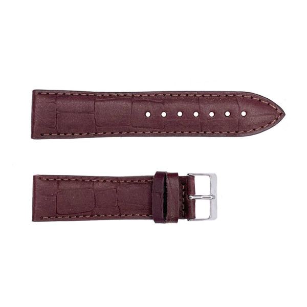 Ремешок кожанный 518 22x20 коричневий крокодил фото 1