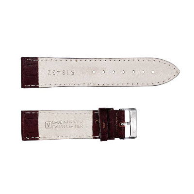 Ремінець шкіряний 518 22x20 коричневий крокодил