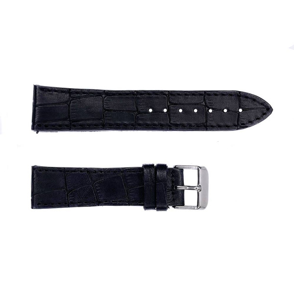 Ремешок кожанный 619 20x18 чорний крокодил фото 1