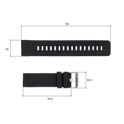 Ремінець для годинника Skmei 1416/1418/1267/1285/1293/1426/1866/1894BK Black