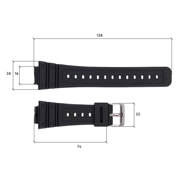 Ремешок для часов Skmei 1628BKBK Black-Black фото 5