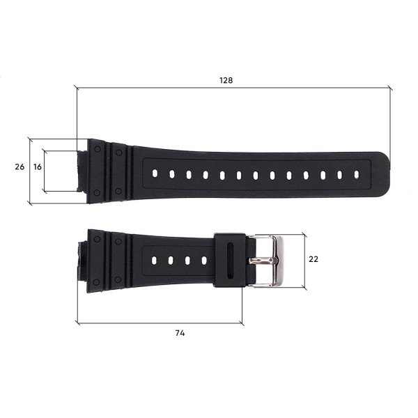 Ремешок для часов Skmei 1628BKBK Black-Black фото 5