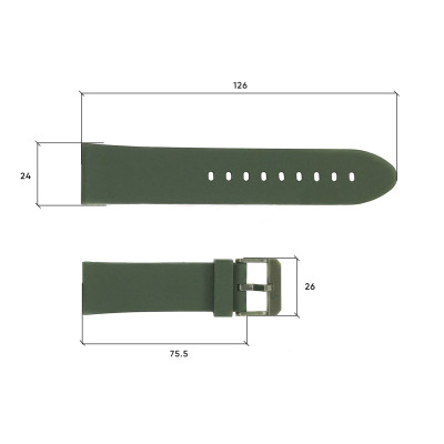 Ремінець для годинника Skmei 1469AGWT Army Green-White