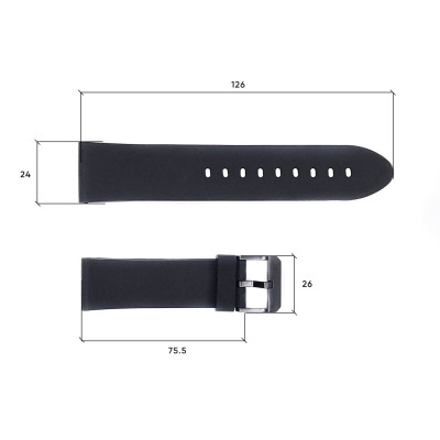 Ремінець для годинника Skmei 1469BK Black