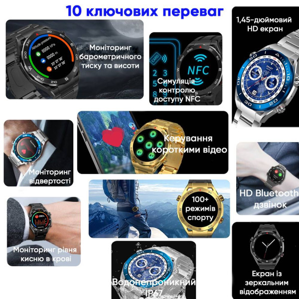 Розумний годинник Modfit SK4 Ultimate Silver фото 6