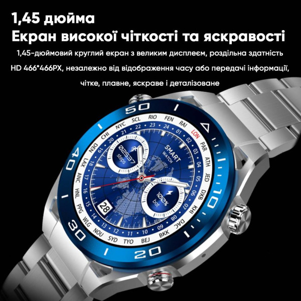 Розумний годинник Modfit SK4 Ultimate Silver фото 10