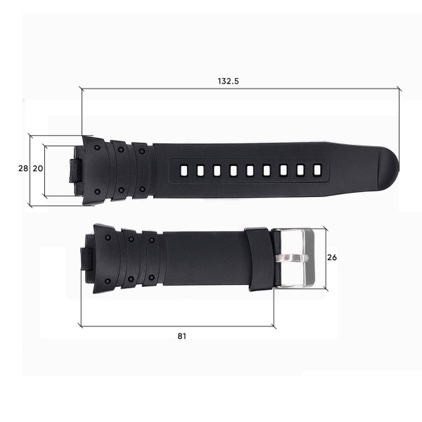 Ремешок для часов Skmei 1068/1301/1231/1560/1820BK Black фото 4