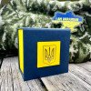Аксессуары к часам Подарункова картонна коробочка для годинника синьо-жовта з тризубом фото 4