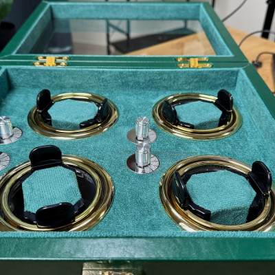 Коробка для чотирьох годинників з автопідзаводом зелена