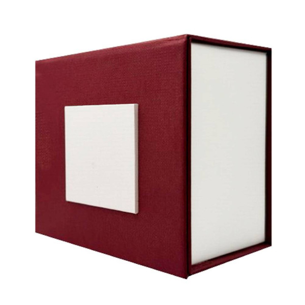 Аксессуары к часам Подарункова картонна коробочка для годинника бордо-біла фото 1