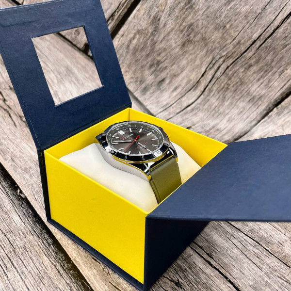 Аксессуары к часам Подарункова картонна коробочка для годинника синьо-жовта фото 6