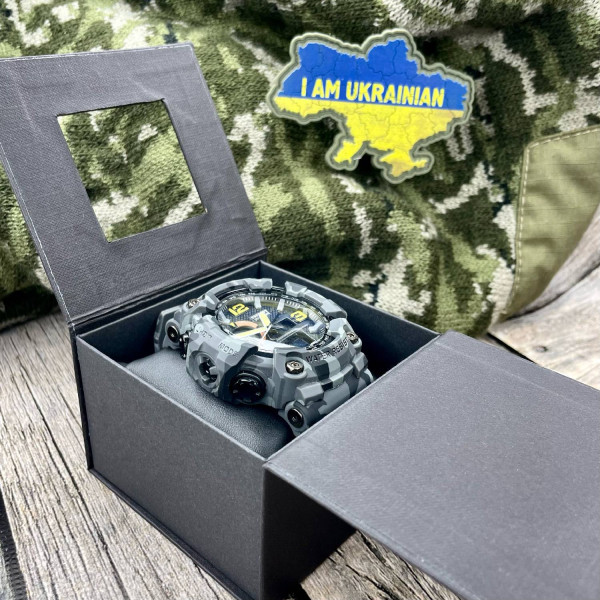 Аксессуары к часам Подарункова картонна коробочка для годинника чорна з тризубом фото 6