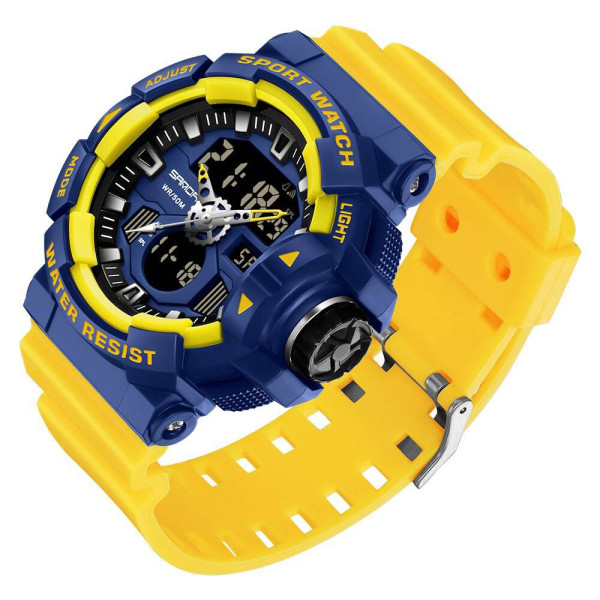 Мужские часы Sanda 3129 Yellow Blue фото 3