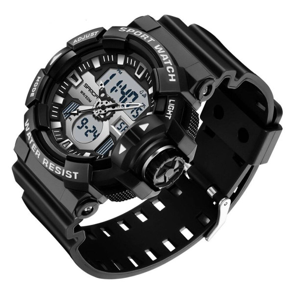 Чоловічий годинник Sanda 3129 Black-White фото 3