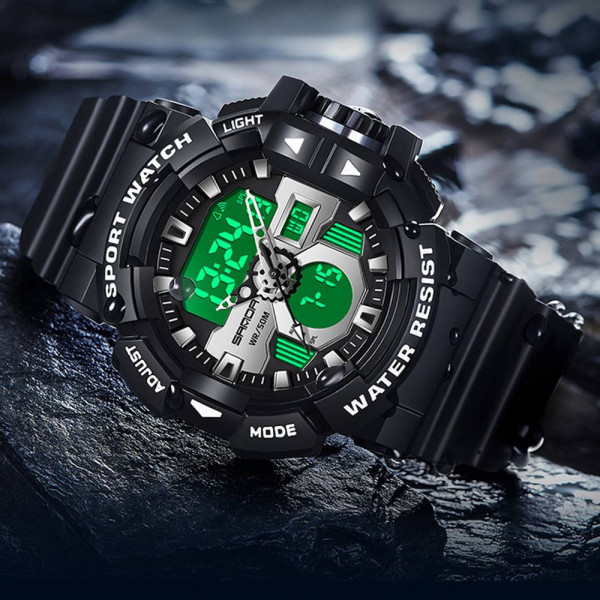 Чоловічий годинник Sanda 3129 Black-White фото 4