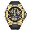 Чоловічий годинник Sanda 6024 Black-Gold фото 2