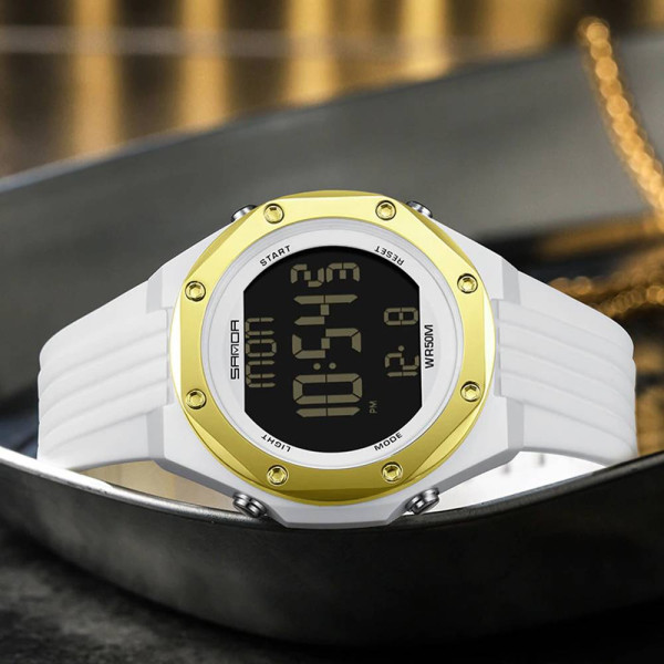 Мужские часы Sanda 6093 White-Gold фото 4