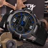 Чоловічий годинник Sanda 6015 Black-Blue фото 3
