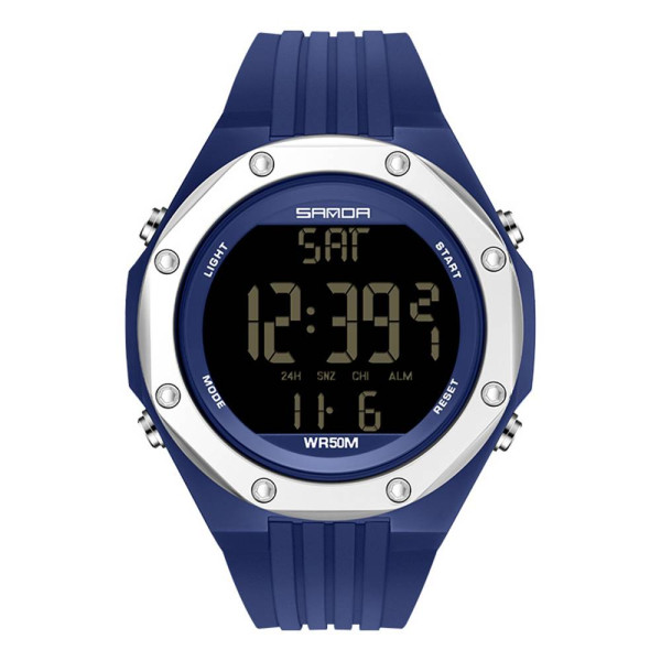 Мужские часы Sanda 6093 Blue-Silver