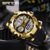 Мужские часы Sanda 6015 Black-Gold фото 5