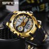 Чоловічий годинник Sanda 6015 Black-Gold фото 5