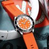 Чоловічий годинник Curren 8448 Silver-Orange фото 4