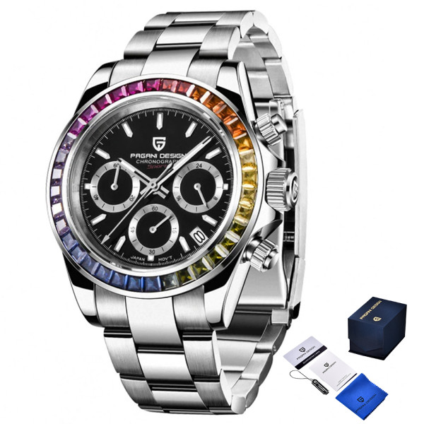 Мужские часы Pagani Design PD-1644 Silver-Black фото 1