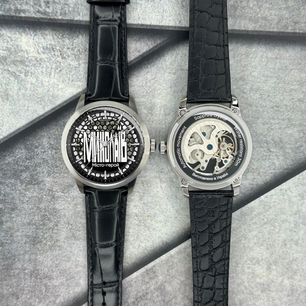 Чоловічий годинник скелетон Awarder 043 Миколаїв I Міста Герої, японський механізм фото 4