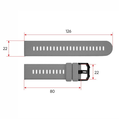 Ремінець для смарт годинника AK59 Grey