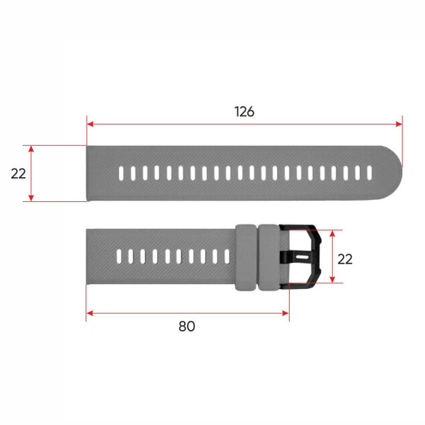 Ремешок для смарт часов AK59 Grey фото 4