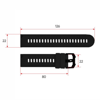 Ремінець для смарт годинника Modfit Base T2 Black