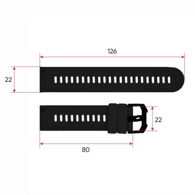 Ремінець для смарт годинника Modfit Base T2 Black