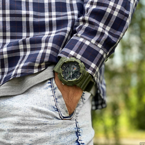 Чоловічий годинник Skmei 1688AG Army Green. фото 3