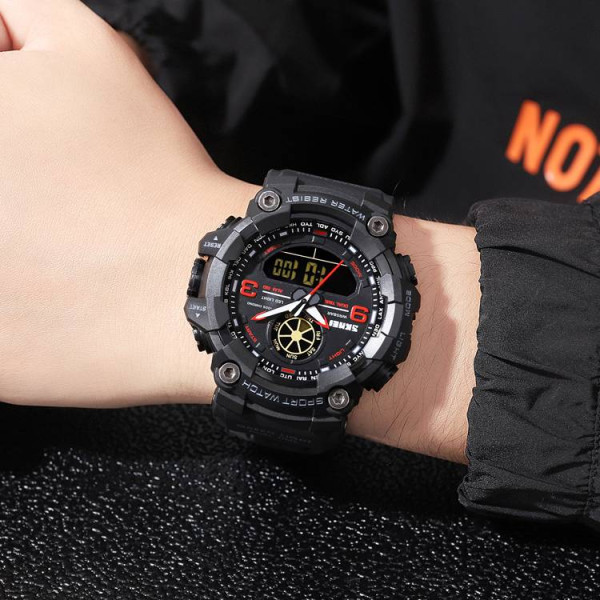 Чоловічий годинник Skmei 1818 Black-Red. фото 4
