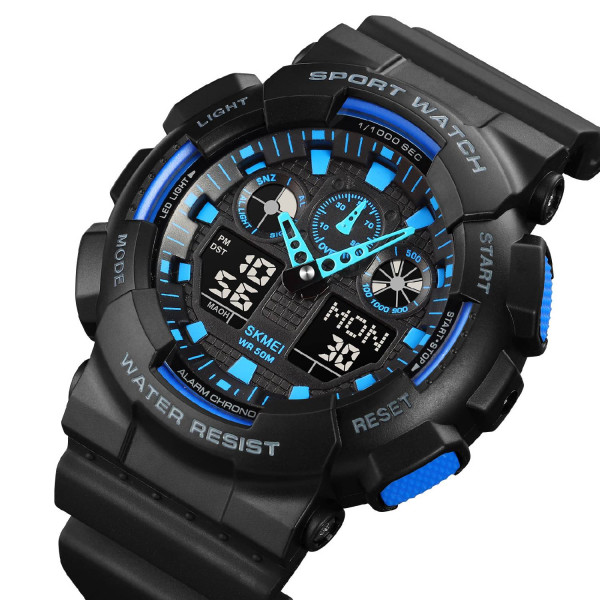 Мужские часы Skmei 1832 Black-Blue фото 3