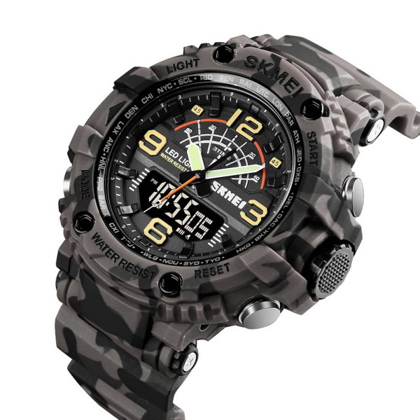 Чоловічий годинник Skmei 1617 Gray-Military фото 3