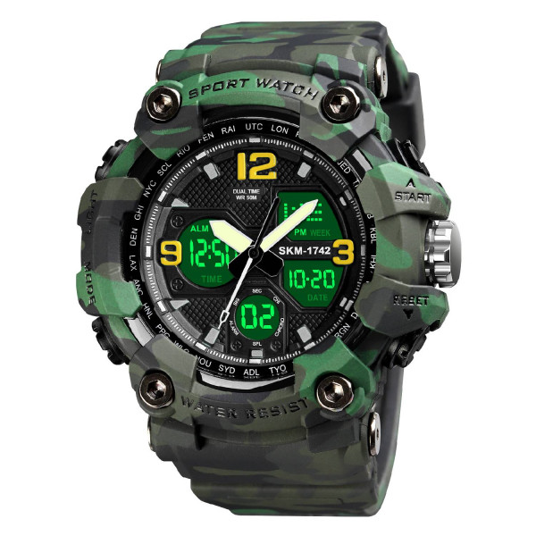 Чоловічий годинник Skmei 1742 Green Military фото 3