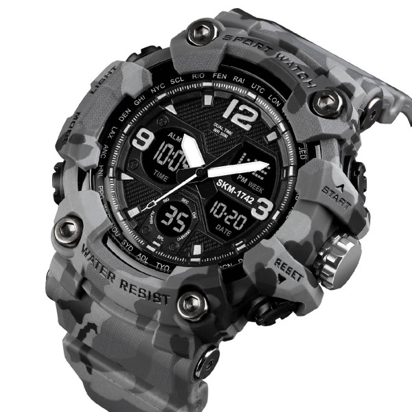 Мужские часы Skmei 1742 Gray Military. фото 4