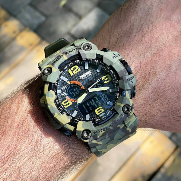 Чоловічий годинник Skmei 1520CMGN Green Camo. фото 4