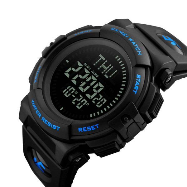 Чоловічий годинник Skmei 1290BU Black-Blue Smart Watch + Compass фото 3