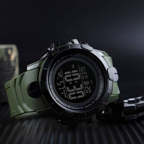 Чоловічий годинник Skmei 1475AG Black-Military Wristband фото 5