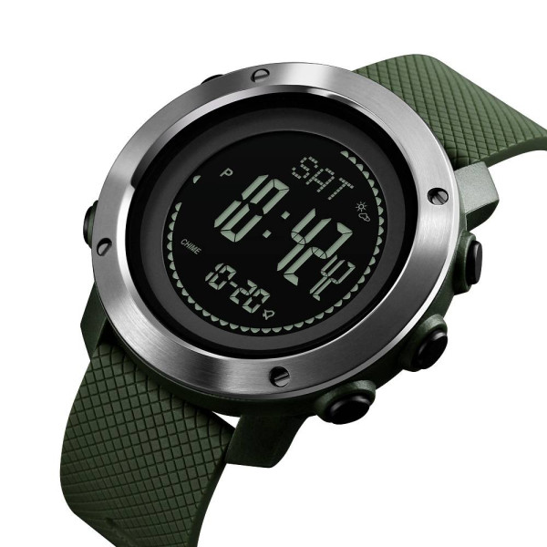 Чоловічий годинник Skmei 1418AG Army Green + Compass фото 3