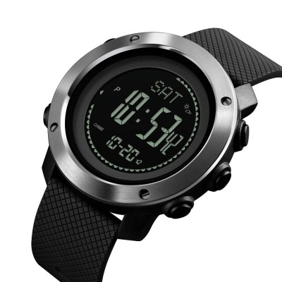 Чоловічий годинник Skmei 1418BK Black + Compass