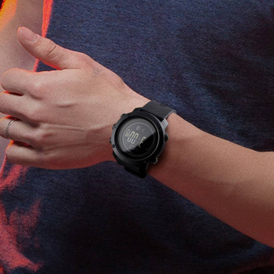 Чоловічий годинник Skmei 1418BK Black + Compass