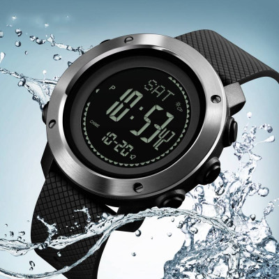 Чоловічий годинник Skmei 1418BK Black + Compass